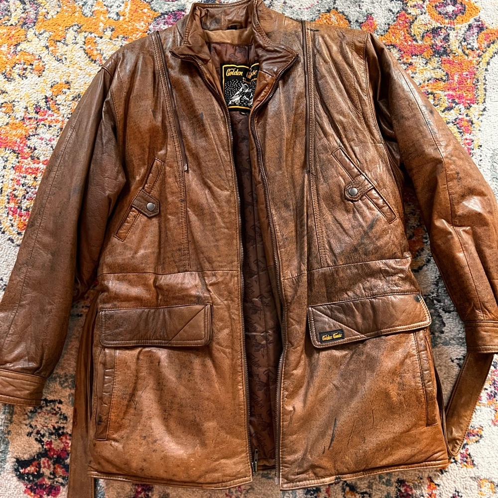 Vintage Golden Goose Leather Jacket Size M